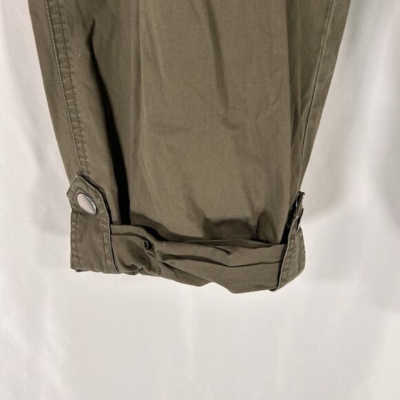 Chico's Pants Women's 14 Regular Green Mid Rise Pockets Lightweight Button Zip - Picture 3 of 7